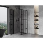 MEXEN/S - Mist-B sprchový kout dveře křídlové levá 70 x 70, černá kratka, černá 8A2T-070-070-70-77-L