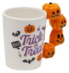 Keramický hrnek s rukojetí ve tvaru dýně - Spooky Strašidýlko (mix motivů)