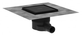 HANSGROHE - RainDrain Brilliance Podlahová vpust, 15x15 cm, matná černá 56251670
