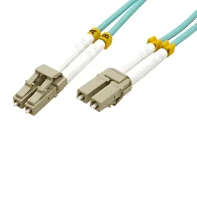 OEM LC-LC 15 m / Optický patch cord / Multimode 50/125 OM3 / Duplex / modrozelený