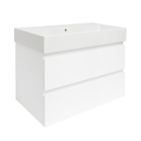 Koupelnová skříňka s umyvadlem SAT B-Way 79x50x45 cm bílá lesk BWAY280WU2BI BWAY280WU2BI