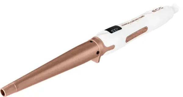 ECG KE 2451 Simply Curly bílá / Kónická kulma / LED displej / plynulá volba teploty 80°- 230°C / (100000801658)