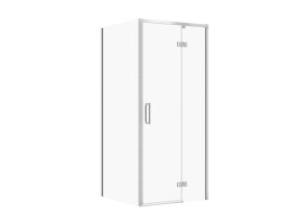 CERSANIT - Sada B849: kout LARGA, pant pravý, chrom 80x80x195, čiré sklo VIR S601-214