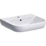 GEBERIT - Smyle Umyvadlo 55x48 cm, s přepadem, otvor pro baterii, bílá 500.227.01.1