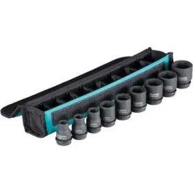 Makita E-16617 IMPACT BLACK / Sada průmyslových nástrčných hlavic/ořechů 1/2" 9ks (E-16617)