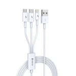 Devia USB 3v1 Micro-USB, USB-C a Lightning / Nabíjecí kabel / 1,2 m / 3 A (DV-9975)