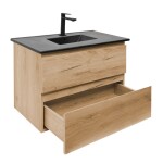 Koupelnová skříňka 2 zásuvková s umyvadlem SAT B-Way 79x50x45 cm dub mat BWAY280OAKU4B2B BWAY280OAKU4B2B