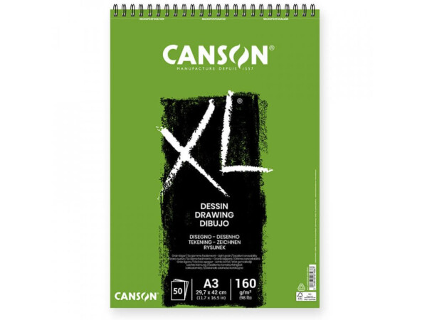 Canson XL Dessin A3, 160g, 50 listů, kroužek