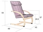 BRADOP Dětské pohupovací křesílko ADÁMEK R070 - 028 RŮŽOVÉ R070-S-028