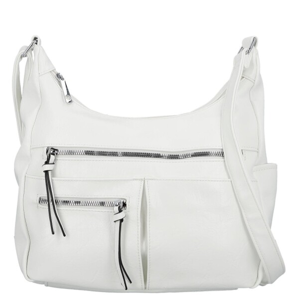 Stylová dámská koženková crossbody kabelka Timea, bílá