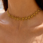 ELENYS Aurelia Loop – pozlacený choker náhrdelník 18K žluté zlato Délka: 33+7 cm / max. 40 cm