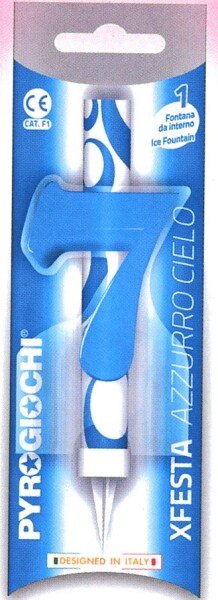 Dortová fontána číslo 7 modrá Pyrogiochi Dortová fontána číslo 7 modrá Pyrogiochi