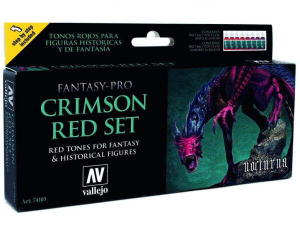 Vallejo Pro Nocturna Set 74103 Crimson Red Set (8)