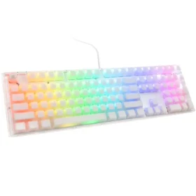 Ducky One 3 Aura Cherry MX-Red bílá / herní klávesnice / podsvícená / mechanická / drátová USB-C / US (DKON2108ST-RUSPDAWWWWC1)