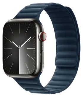 Devia Deluxe Magnetic Fiber Sea Blue / Řemínek / Apple Watch 44/45/46 mm / magnetický (6942297104631)