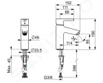 HANSA - Vantis Style Elektronická umyvadlová baterie, bateriové napájení, matná černá 5460220933