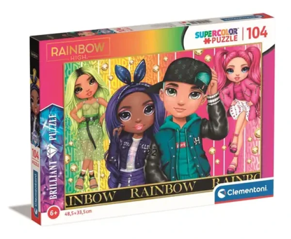 Clementoni Brilliant PUZZLE Rainbow High: Jade, Krystal, River a Stella