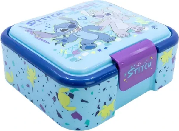 STOR Box na svačinu Stitch a Angel / Box na svačinu / 3 přihrádky / bez BPA (75037)