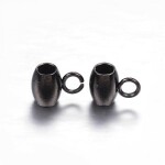 Korálek z nerezové oceli s očkem - různá provedení - 5 x 7 x 4 mm - 1 ks Barva: Platinová