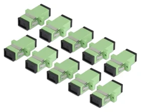 StarTech SC optická spojka OS2 zelená / Optický adaptér / Singlemode / Sada 10 ks (SIMPLEXSCAPCF)