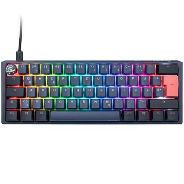 Ducky One 3 Mini Cherry MX-Speed-Silver modrá / herní klávesnice / podsvícená / mechanická / drátová USB-C / DE (DKON2161ST-PDEPDCOVVVC2)