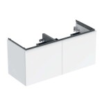 GEBERIT - Acanto Umyvadlová skříňka, 118x54x48 cm, 2 zásuvky, lesklá bílá 503.007.01.1