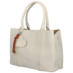 Módní dámská koženková kabelka do ruky Beatis, bílá