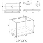 CERANO - Koupelnová skříňka Adele - dub zlatý Craft + umyvadlo z lit. mramoru Amati - bílá matná - 100,8x41,5x46,8 CER-035618