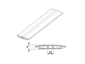 GEOMAT Polykarbonátový H-profil pro polykarbonát tl. mm, délka