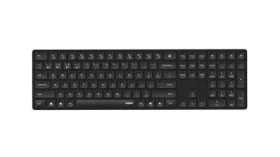 Rapoo E8020M Multi-mode černá / Bezdrátová klávesnice / 2.4 GHz / BT 3.0 a 5.0 / ultra-tenká / 2x AAA baterie (6940056123510)