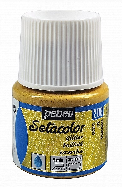 Pébéo Barva na textil Setacolor Light glitter 45 ml - Zlatá 208