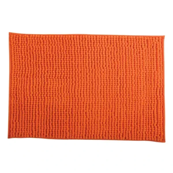 MSV Koupelnová předložka CHENILLE oranžová / Mikrovlákno / Protiskluzová / 40 x 60 cm