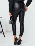 Dámské kalhoty z voskované kůže WAXSTEP black FashionStreet UY2318 s29