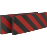 Bílo-červený pěnový ochranný pás - délka 200 cm, výška 20 cm a tloušťka 0,5 cm