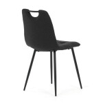 Jídelní židle, černá, látka, DCL-V2017 BK2