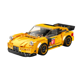 Stavebnice Auto žluté 16,5 cm