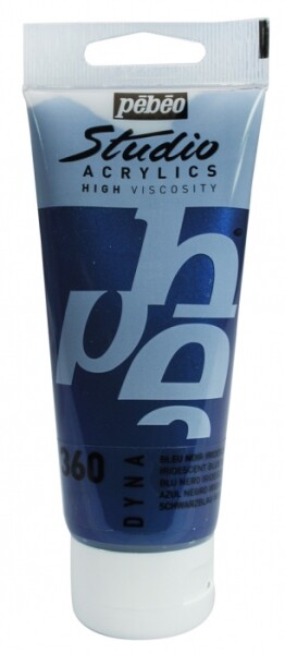 Akrylová barva Pébéo Studio Acrylic 100 ml - 360 modročerná iridescentní