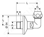 SCHELL - Příslušenství Rohové šroubení, chrom 064340699