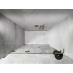MEXEN/S - Lunar-F L skládací sprchové dveře levé 125, transparent, zlatá kartáčovaná 836SL-125-050-55-00-L