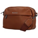 Trendy dámská koženková crossbody Glorifa, hnědá