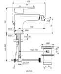 IDEAL STANDARD - Cerafine O Bidetová baterie s výpustí, černá BC705XG