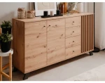 Široká komoda Merida, 160 cm, dub artisan/antracit