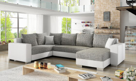 Sedací souprava Marco Provedení: Pravá U, látka: Berlin 01/ Soft 17 white