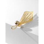 Brož Swarovski Elements Marcelle Gold, Zlatá