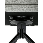 Židle jídelní, krémová látka, noha černý kov, otočný mechanismus 360°