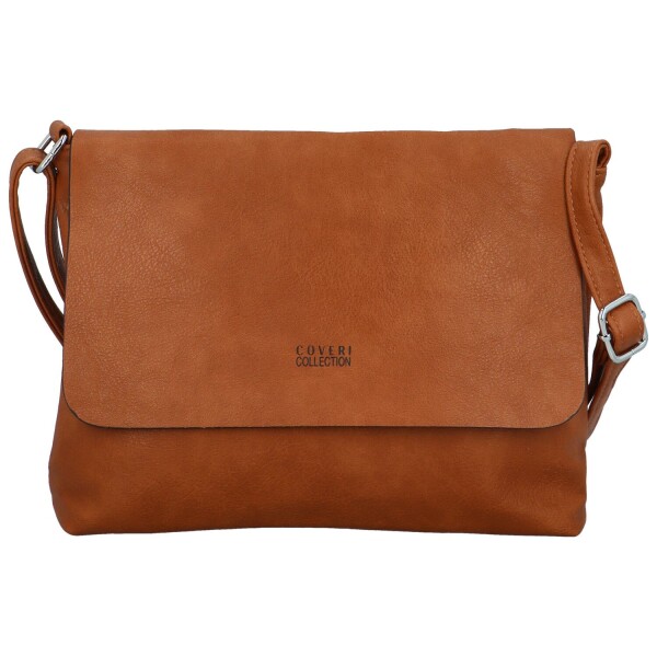 Stylová dámská koženková crossbody kabelka Annalotte, hnědá