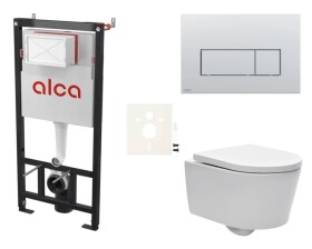 Cenově zvýhodněný závěsný WC set Alca do lehkých stěn / předstěnová montáž + WC SAT Brevis SIKOASW9 SIKOASW9