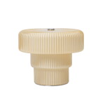 Ferm Living Skleněná stolní LED lampička Ripple Oat, krémová barva, sklo