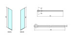 POLYSAN - MODULAR SHOWER otočný panel k instalaci na stěnu modulu MS3, 300 MS3B-30