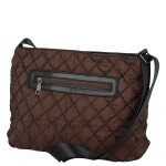 Dámská prošívaná crossbody kabelka s třásněmi Yana, tmavě hnědá